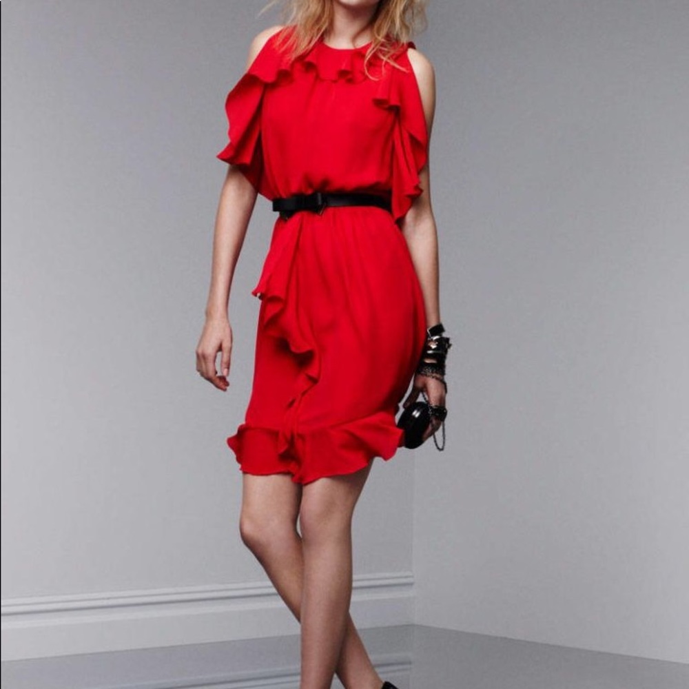 Prabal Gurung for Target Red Ruffle Dress